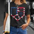 Baseball Drip American Flag Bat 4Th Of July Patriotic Boys T-Shirt Gifts for Her