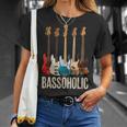 Bassoholic ベースギタープレーヤーのベーシストのコレクターのためのギフトbass Tシャツ 彼女への贈り物