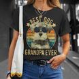 Best Dog Grandpa Ever ミニチュア シュナウザー 父の日 Tシャツ 彼女への贈り物