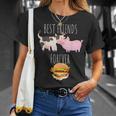 Best Friends Forever Beef Lover Pork Meat Bacon Burger Tシャツ 彼女への贈り物