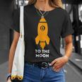 Bitcoin To The Moon おもしろビットコインシャツ ビットコインギフト Tシャツ 彼女への贈り物