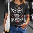Blessed To Be Called Mom And Grandma Cute Floral T-Shirt Gifts for Her