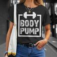 Body Pump Fitness Motivation ボディビルディングジムシャツ Tシャツ 彼女への贈り物