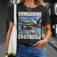 Bombardino Crocodilo イタリアンブレインロットミーム Tシャツ 彼女への贈り物