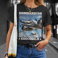 Bombardiro Crocodilo イタリアンブレインロットミーム Tシャツ 彼女への贈り物