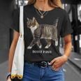 Bossy Paws 猫好き キジトラ白 猫ネタ 猫しもべ ツンデレ 猫飼い 猫オーナー 猫依存症 おもしろ Tシャツ 彼女への贈り物