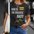 Bow To The Greatest Andy Of All Time ファーストネームのことわざ Tシャツ 彼女への贈り物
