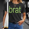 Brat 特大サイズ オールカラー ブラック ホワイト グリーン シャルトリューズ ギフト Tシャツ 彼女への贈り物