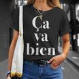 Caa Bien《サヴァビアン》【フランス語 文字】《白文字 ホワイト》メッセージ かわいい おしゃれ Tシャツ 彼女への贈り物