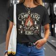 Campfire King おもしろキャンプギフト 焚き火 Tシャツ 彼女への贈り物