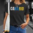 Canario Bandera Islas Canarias Canarias Bandera Camiseta unisex Regalos para ella