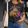 Capibara De 8 Años De Edad Para Niñas 8 Años De Edad Capibara Camiseta unisex Regalos para ella