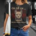 Ch Ch Chニャー ニャー 怖いフライデー ファニー ハロウィン Tシャツ 彼女への贈り物