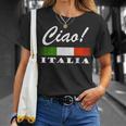 Ciao Italia トリコロールグリーン 白と赤 イタリア国旗 イタリア Tシャツ 彼女への贈り物