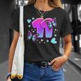 Cumpleaños Niña 11 Años Mariposas Y Número 11 Camiseta unisex Regalos para ella
