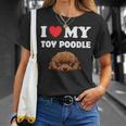 Cute I Love My Toy プードル 犬の飼い主 Tシャツ 彼女への贈り物