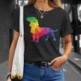 Dachshund Gay Pride Lgbt Lgbtq Rainbow Flag Dog Lovers Tシャツ 彼女への贈り物