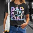Dad Of The Birthday Girl Tie Dye Colorful 1St Bday T-Shirt Gifts for Her