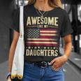 Dad Fathers Day Awesome Like My Daughters T-Shirt Gifts for Her