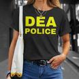 Dea Police Drug Enforcement Administration フロントとバック Tシャツ 彼女への贈り物