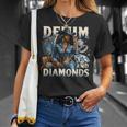 Denim And Diamonds African Melanin Swag Cowgirls Western T-Shirt Gifts for Her