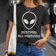 Destroy All Humans Ufo 宇宙 宇宙人 宇宙人 宇宙人 宇宙人 宇宙人 Tシャツ 彼女への贈り物