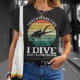 Diverintage Ocean Diver I Dive Camiseta unisex Regalos para ella