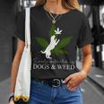 Dog And Weed ファニーマリファナtシャツ Tシャツ 彼女への贈り物