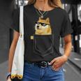 Doge コインロゴシャツ フェイクポケットシャツ Dogecoin To The Moon Tシャツ 彼女への贈り物