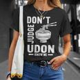 Don't Judge Me うどん Know Me おもしろ 日本食品 みそ麺 Tシャツ 彼女への贈り物