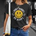 Don't Worry We Be Happymile Face レトロ グルービー 70年代 Tシャツ 彼女への贈り物