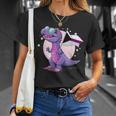 Drapeau Demisexuel Dinosaure T-Rex Demisexuel Pride Drapeau T-Shirt Cadeaux pour elle