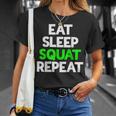 Eatleepquat Repeat モチベーショントレーニング Tシャツ 彼女への贈り物