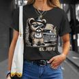El Jefe ヒップホップ テディベア ローライダー シャツ チカーノ チョロ Tシャツ 彼女への贈り物