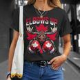 Elbows Up Canada ボクシング ムース メープルリーフ カナダの誇り Tシャツ 彼女への贈り物
