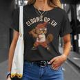 Elbows Up Eh Beaver ベースボール ファニーカナダデー Tシャツ 彼女への贈り物