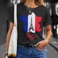 Enjoy Travel Paris France Flag & Eiffel Tower Graphic Tシャツ 彼女への贈り物