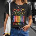 Equality Love Peace And Kindness Book Flowers Lgbt Gay Pride T-Shirt Gifts for Her