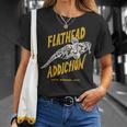 Flathead Addiction マゴチ 釣り Tシャツ 彼女への贈り物