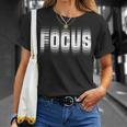 Focus クール トリッピー オプティカル イリュージョン Tシャツ 彼女への贈り物