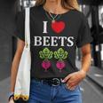 Food Humor Beetrootimpleegetable I Love Beets Tシャツ 彼女への贈り物