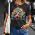 Free Mom Hugs Rainbow Lgbt Gay Lesbian Transgender Pride T-Shirt Gifts for Her