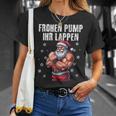 Frohen Pump Ihr Lappen 筋肉質サンタジム Tシャツ 彼女への贈り物