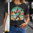 Bigfoot Aloha Hawaiian Surfing Tropical Beach Surfer T-Shirt Gifts for Her