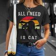 Cat Lover Retrotyle Cat Pattern Tシャツ 彼女への贈り物