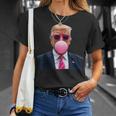 Pop Trump Pink Bubble Gumintage Trump Pink Glasses Tシャツ 彼女への贈り物