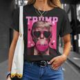 Trump 2024 メガネ&バブルガム ピンク Tシャツ 彼女への贈り物