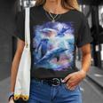 Galaxy Dolphin 宇宙のイルカ Tシャツ 彼女への贈り物