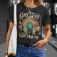 Gay The Pray Away Rainbow Meme Frogs Pride Lgbtq T-Shirt Gifts for Her