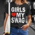 Girls Love Mywag シャツ おもしろい言葉 ガールズ Love Mywag Tシャツ 彼女への贈り物